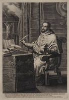 KG 17873
<br/>
Portret van Kardinaal Bellarmin
<br/>
<em>Bolswert, Schelte Adamsz. (ca. 1586 - 1659)</em>